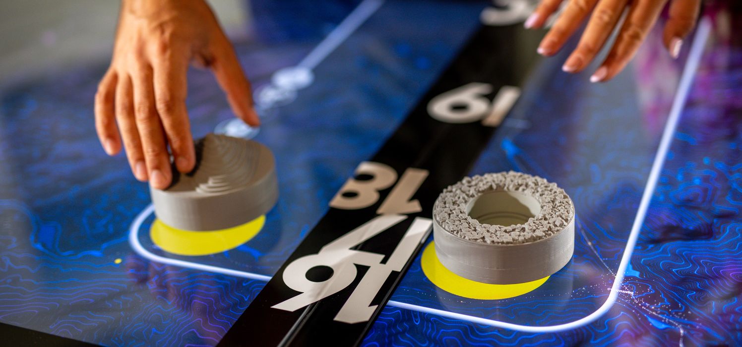 A close-up photograph of Staucharia Ironworks Interactive OR table.