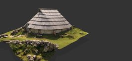 3D digital graphics of the Preskar hut.
