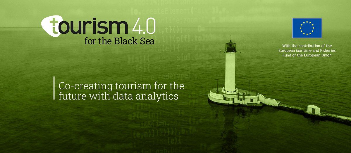 tourism 4.0 for Black Sea green poster.