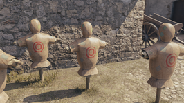 Animated dummy targets from the medieval times.
