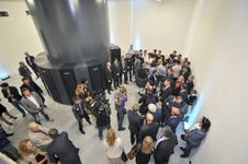 A photograph of the President of the Republic of Slovenia, Borut Pahor, at the ceremonial opening of Arctur's new supercomputer.