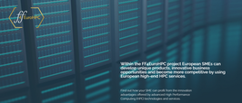 f4f EuroHPC poster titled: "Within the FF4EuroHPC project European SMEs can develop unique product, innovative business opportunities and become more competitive by using European high-end HPC services."
