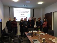 Group photograph of twelve people at the Erasmus kick off meeting