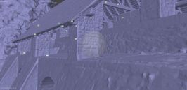 3D photograph of a stone bridge.