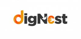 Black poster titled DigNest (digital entrepreneurial Nest and Industry 4.0 in Montenegro)